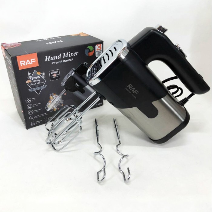 Потужний міксер для дому ручний RAF R-6630 300 Вт, Міксер двовіночковий побутовий AU-62