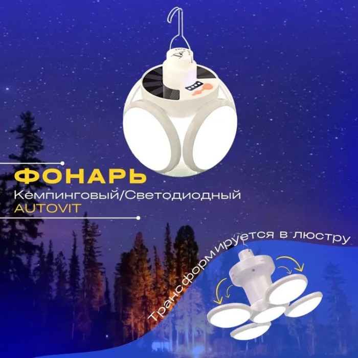 Аварійна лампа ліхтар лампа для риболовлі BL-2029 Складана світлодіодна для кемпінгу IC-95