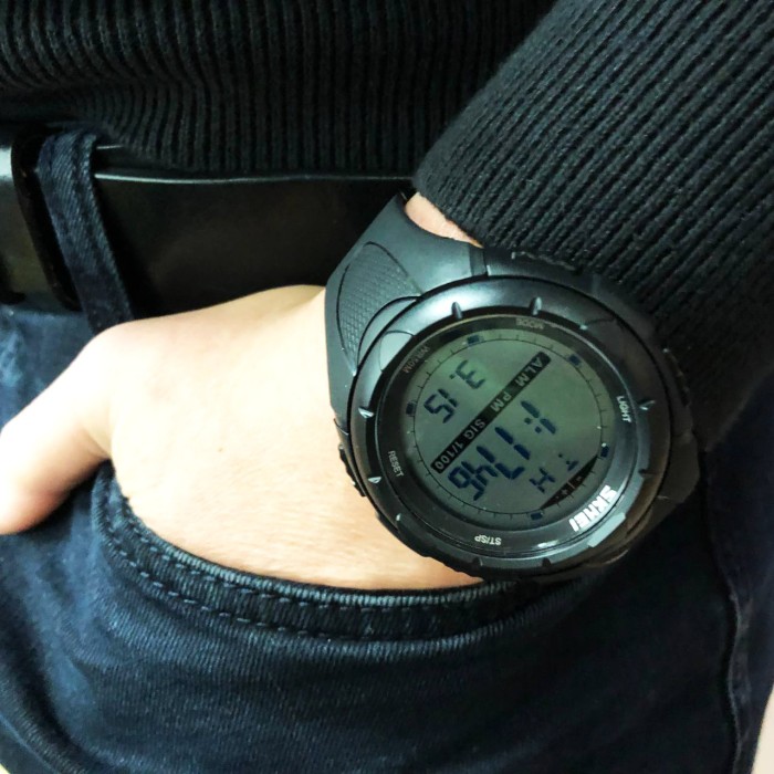 Чоловічий годинник SKMEI 1025BK ARMY BLACK, годинник тактичний протиударний. Колір: чорний