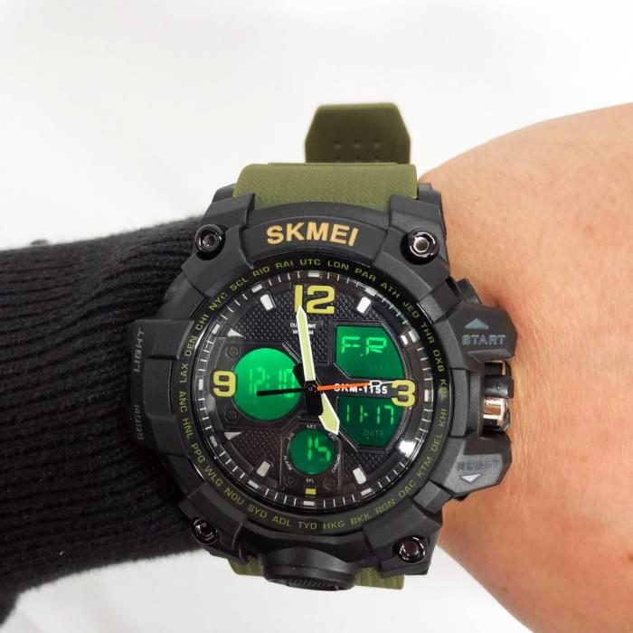 Годинник армійський скмей SKMEI 1155BAG, Чоловічий годинник з FG-463 офіційною гарантією
