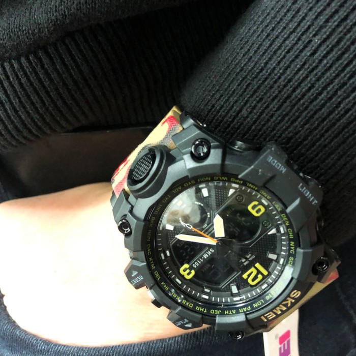 Електронний вологозахищений наручний годинник SKMEI 1155BAG, Сучасний військовий годинник GF-69