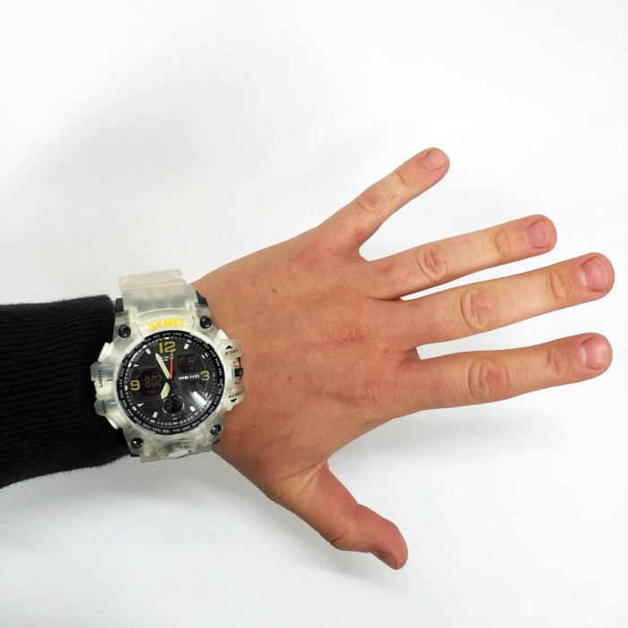 Годинник для військового і відпочинку SKMEI 1155BWT, Чоловічий круглий спортивний годинник BM-67