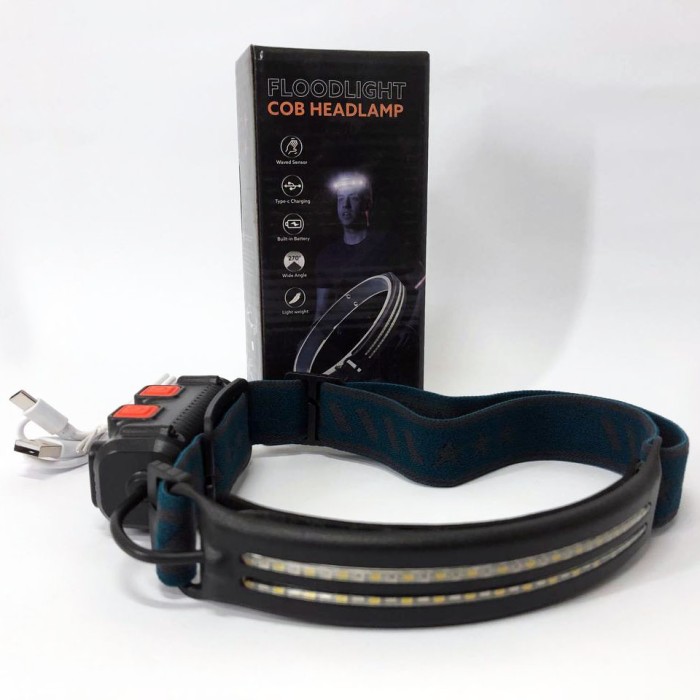 Світлодіодний ліхтар з кріпленням на голову BL-W691-2COB, Ліхтар на голову з вбудованим акумулятором FX-10