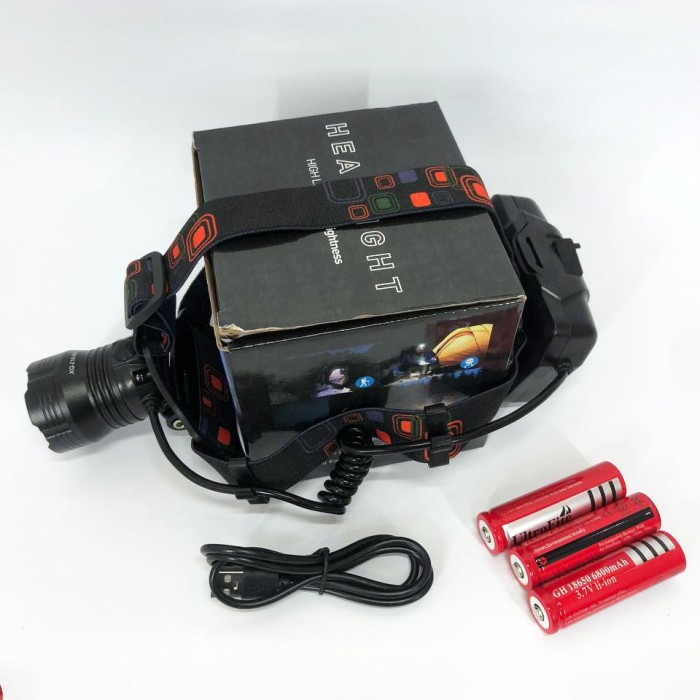 Ліхтарик налобний потужний X-Balong, Налобний ліхтар з акумулятором, Ліхтар на лоб потужний RA-63