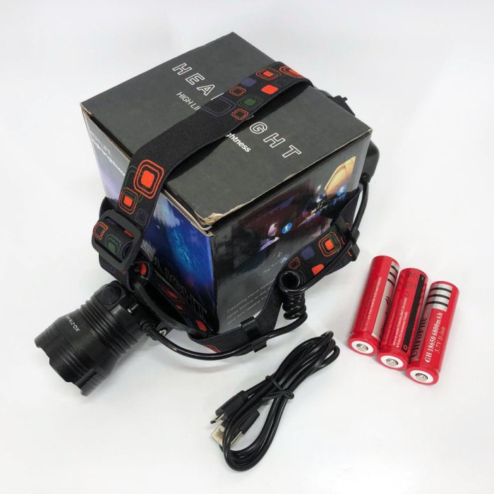 Ліхтарик налобний потужний X-Balong, Налобний ліхтар з акумулятором, Ліхтар на лоб потужний RA-63