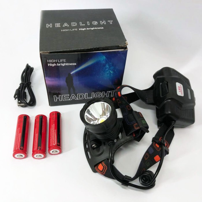 Ліхтарик налобний потужний X-Balong, Налобний ліхтар з акумулятором, Ліхтар на лоб потужний RA-63