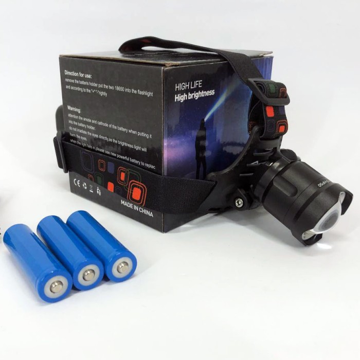 Головний ліхтар із зарядним пристроєм X-Balong, Ліхтар на лоб для будівельних робіт WX-42