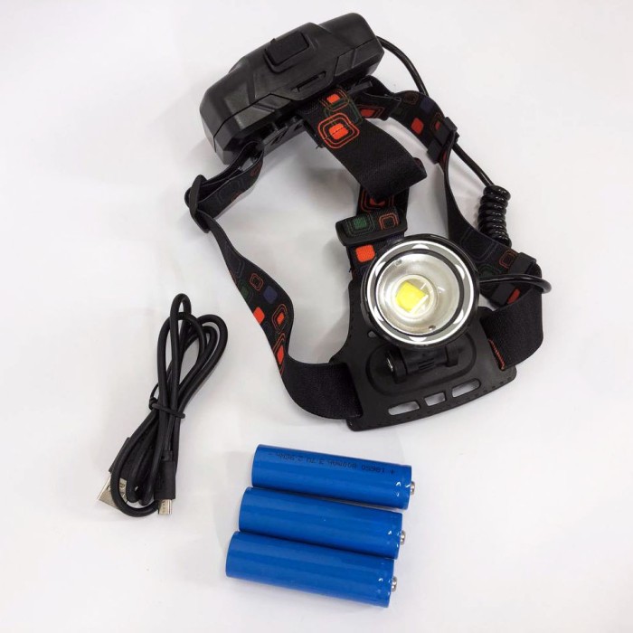 Ліхтар налобний X-Balong XQ-219-HP50 акумуляторний LED zoom з функцією Power Bank 3 режими роботи