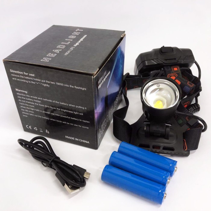 Головний ліхтарик X-Balong XQ-219-HP50, Потужний ліхтар для риболовлі, Ліхтарик налобник FV-77