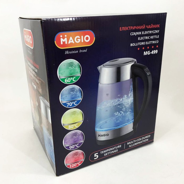 Чайник скляний для ресторанів, Електрочайник з вбудованим елементом нагріву, Електрочайник стильний BL-85