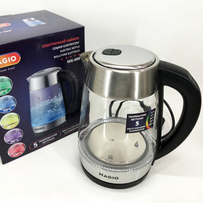 Тихий побутовий чайник, Сучасний електрочайник для дому, Електрочайник чайник з підсвічуванням VD-96