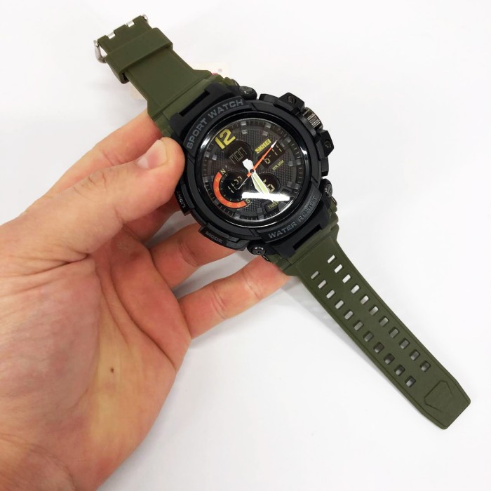 Військові годинники з батарейкою, Годинники для чоловіків з водозахистом спортивні скмей HO-54