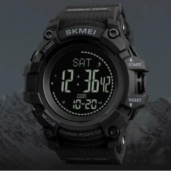Годинник тактичний протиударний SKMEI 1356BK BLACK, Годинник армійський скмей, PB-586 Водонепроникний годинник