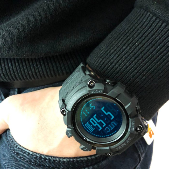 Годинник тактичний протиударний SKMEI 1356BK BLACK, Годинник армійський скмей, PB-586 Водонепроникний годинник