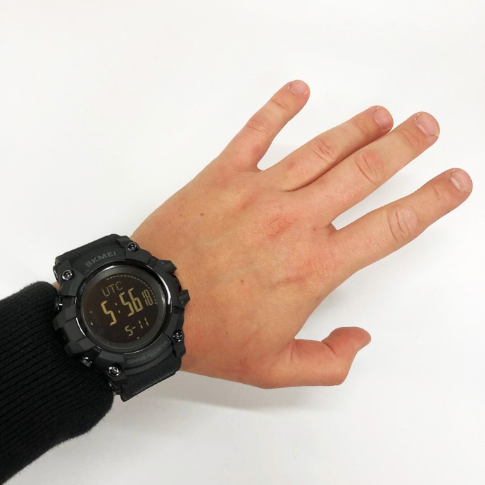 Годинник тактичний протиударний SKMEI 1356BK BLACK, Годинник армійський скмей, PB-586 Водонепроникний годинник