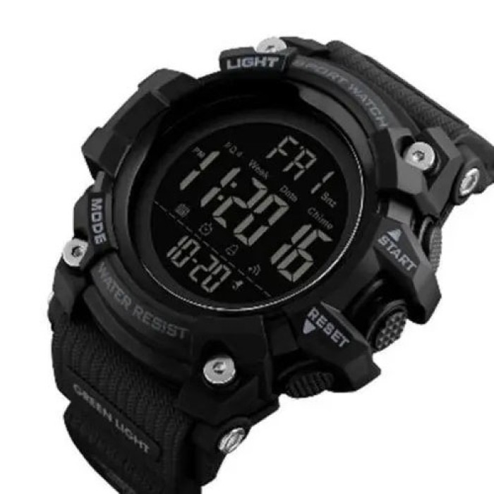 Водостійкий тактичний годинник SKMEI 1384BK BLACK, Годинники військові з офіційною гарантією BX-39