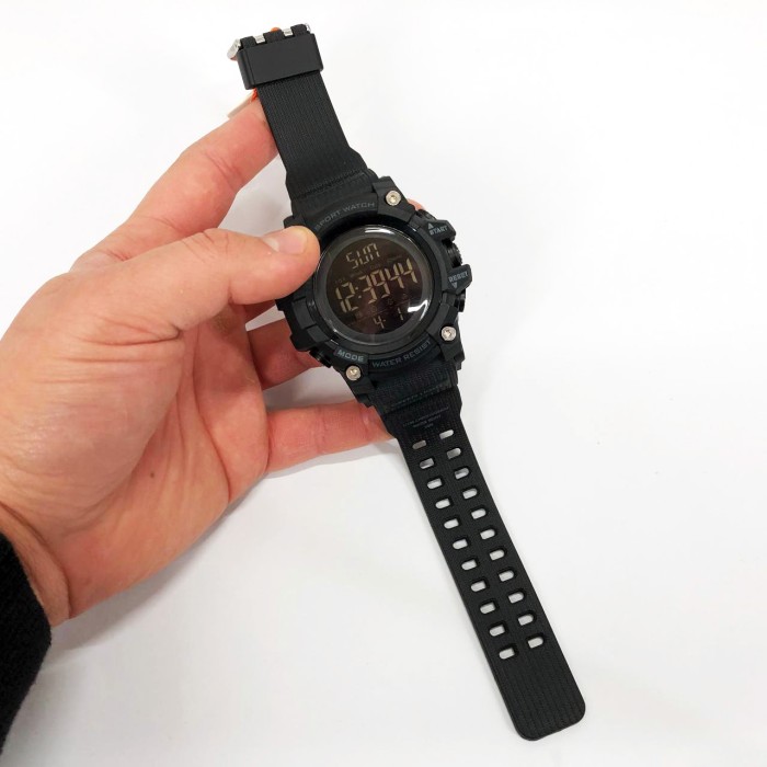 Водостійкий тактичний годинник SKMEI 1384BK BLACK, Годинники військові з офіційною гарантією BX-39