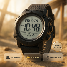 Спортивний чоловічий годинник зручний SKMEI, Годинник для кемпінгу та відпочинку Рибальський OI-47