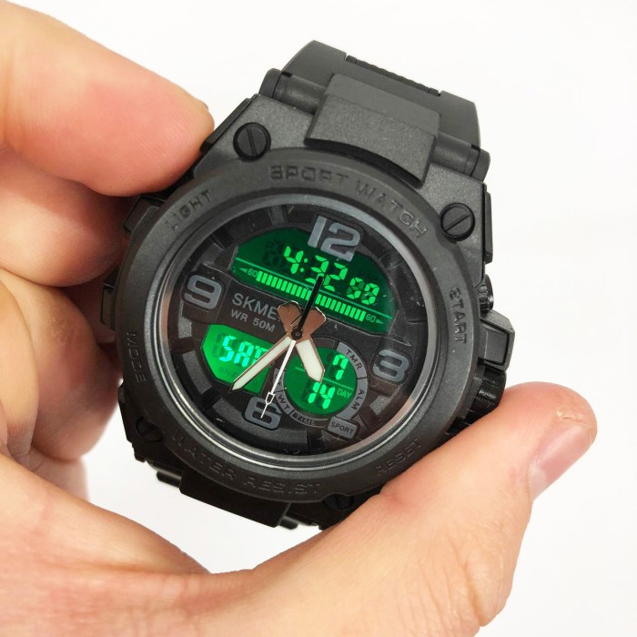 Чоловічий водостійкий кварцовий годинник SKMEI 1452BK BLACK, Годинник RK-428 армійський оригінал