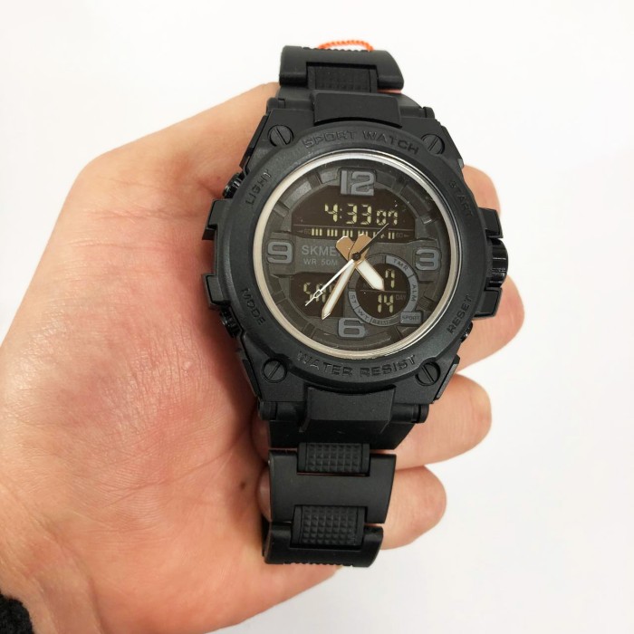 Чоловічий водостійкий кварцовий годинник SKMEI 1452BK BLACK, Годинник RK-428 армійський оригінал