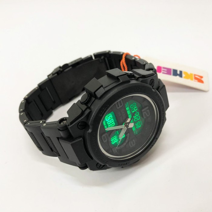 Чоловічий водостійкий кварцовий годинник SKMEI 1452BK BLACK, Годинник RK-428 армійський оригінал