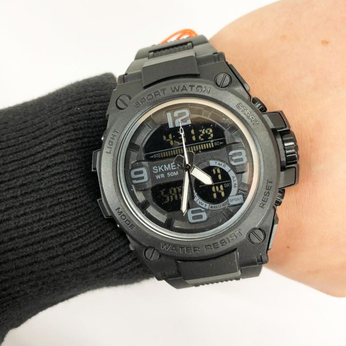 Чоловічий водостійкий кварцовий годинник SKMEI 1452BK BLACK, Годинник RK-428 армійський оригінал