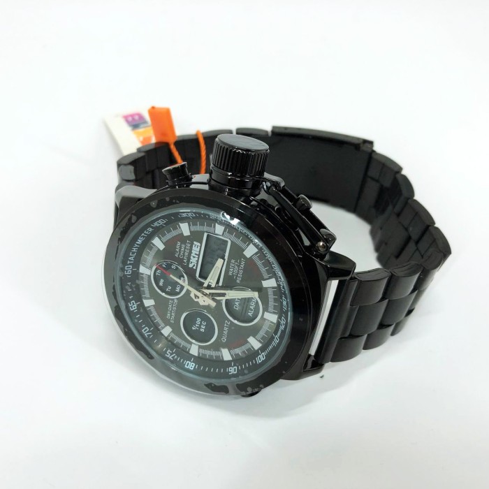Наручний чоловічий класичний бізнес-годинник SKMEI 1515BK BLACK, Крутий чоловічий годинник LV-17