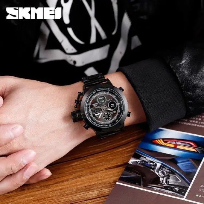 Водонепроникний годинник SKMEI 1515BK BLACK, Годинник армійський скмей, Сучасний HV-642 військовий годинник