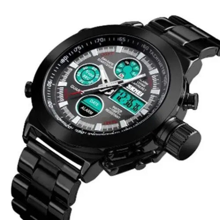 Водонепроникний годинник SKMEI 1515BK BLACK, Годинник армійський скмей, Сучасний HV-642 військовий годинник