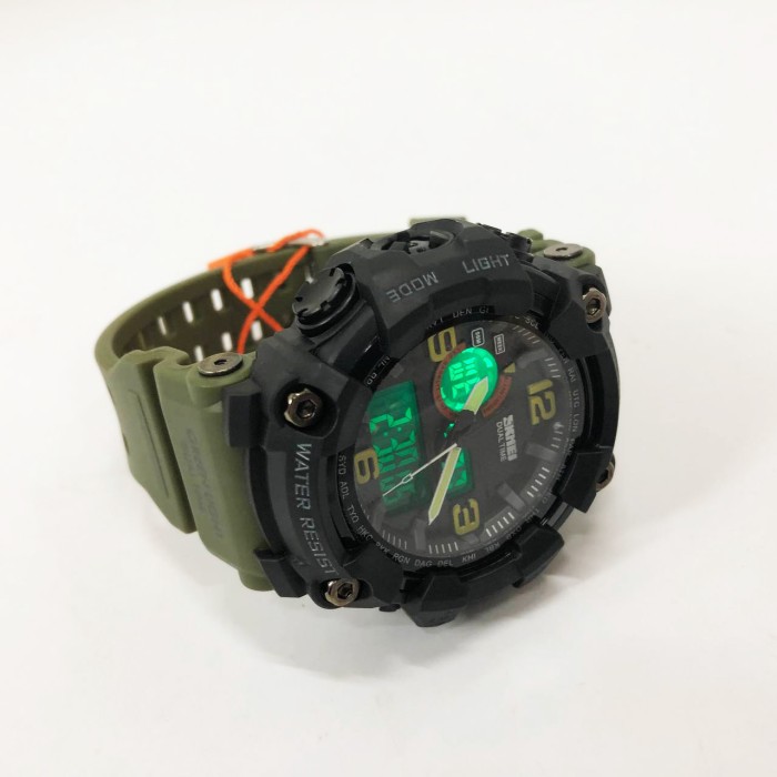 Годинник наручний чоловічий SKMEI 1520AG ARMY GREEN, військовий чоловічий наручний годинник зелений. Колір: зелений