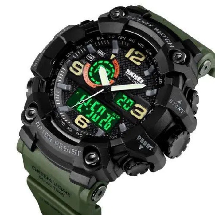 Годинники для чоловіка SKMEI 1520AG ARMY GREEN, Військовий годинник спецслужб, Армійський WT-265 годинник топ