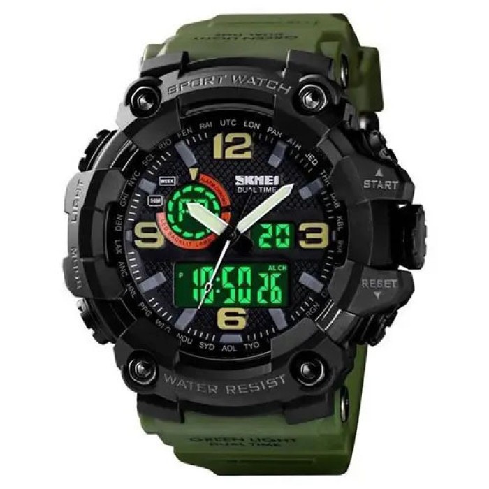 Годинники для чоловіка SKMEI 1520AG ARMY GREEN, Військовий годинник спецслужб, Армійський WT-265 годинник топ
