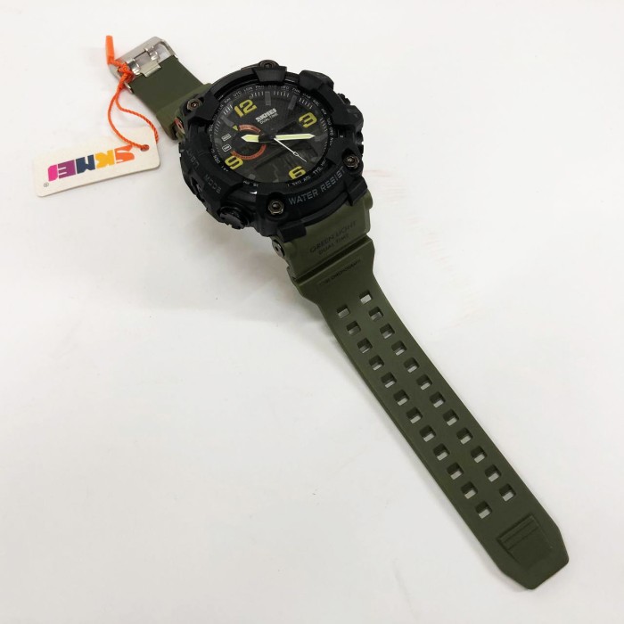 Спортивний міцний годинник SKMEI 1520AG ARMY GREEN, Військовий годинник для військовослужбовця RE-33