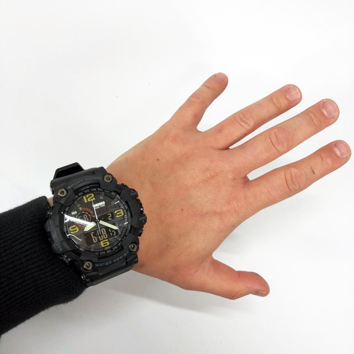 Годинник наручний чоловічий SKMEI 1520BK BLACK, армійський годинник протиударний. Колір: чорний