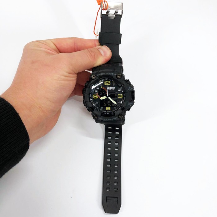 Годинник наручний чоловічий SKMEI 1520BK BLACK, армійський годинник протиударний. Колір: чорний