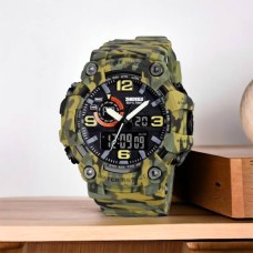 Військовий тактичний годинник SKMEI 1520CMGN, Військовий годинник з секундоміром, AM-609 Протиударний годинник