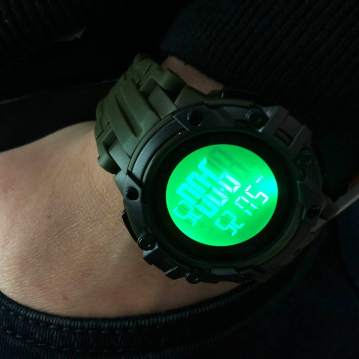Брендові чоловічі годинники SKMEI 1545AG ARMY GREEN, Годинники наручні електронні тактичні GC-98