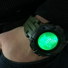 Годинники наручні електронні тактичні SKMEI 1545AG ARMY GREEN, Наручний годинник XK-922 для військових