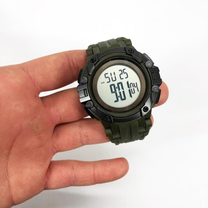Годинники наручні електронні тактичні SKMEI 1545AG ARMY GREEN, Наручний годинник XK-922 для військових