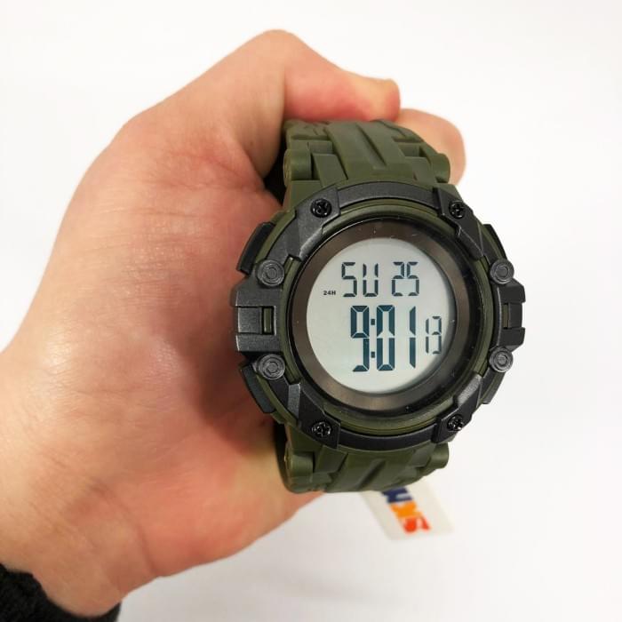 Годинники наручні електронні тактичні SKMEI 1545AG ARMY GREEN, Наручний годинник XK-922 для військових