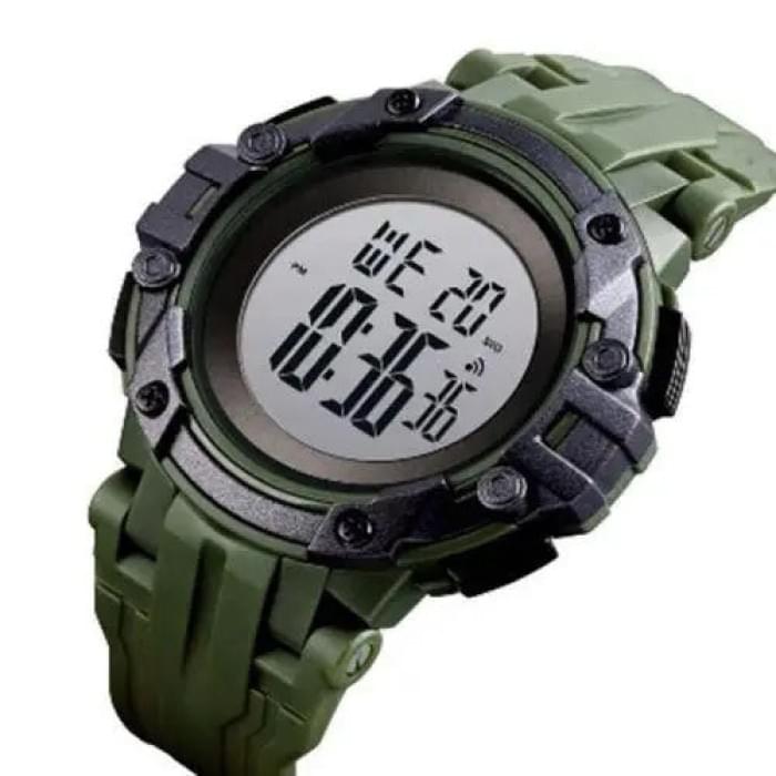 Годинники наручні електронні тактичні SKMEI 1545AG ARMY GREEN, Наручний годинник XK-922 для військових