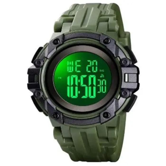 Годинники наручні електронні тактичні SKMEI 1545AG ARMY GREEN, Наручний годинник XK-922 для військових