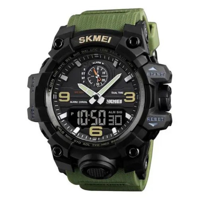Годинники військові з офіційною гарантією SKMEI 1586AG, Спортивний IS-339 водонепроникний годинник