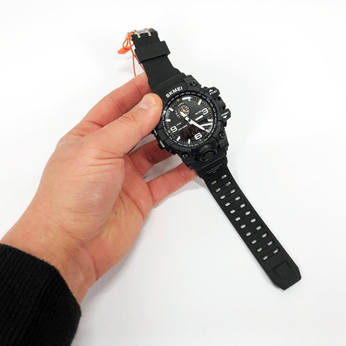 Годинники спортивні скмей SKMEI 1586BK BLACK, Армійський годинник протиударний, CD-450 Годинники спортивні