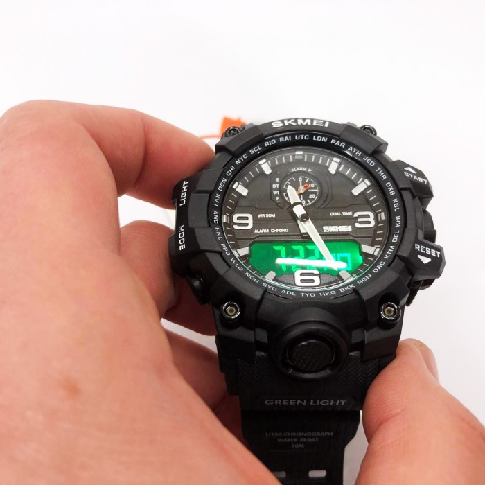 Годинники спортивні скмей SKMEI 1586BK BLACK, Армійський годинник протиударний, CD-450 Годинники спортивні