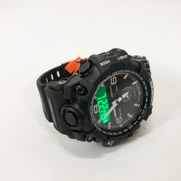 Надійні чоловічі наручні годинники SKMEI 1586BK BLACK, Армійські наручні годинники для чоловіків ZY-88
