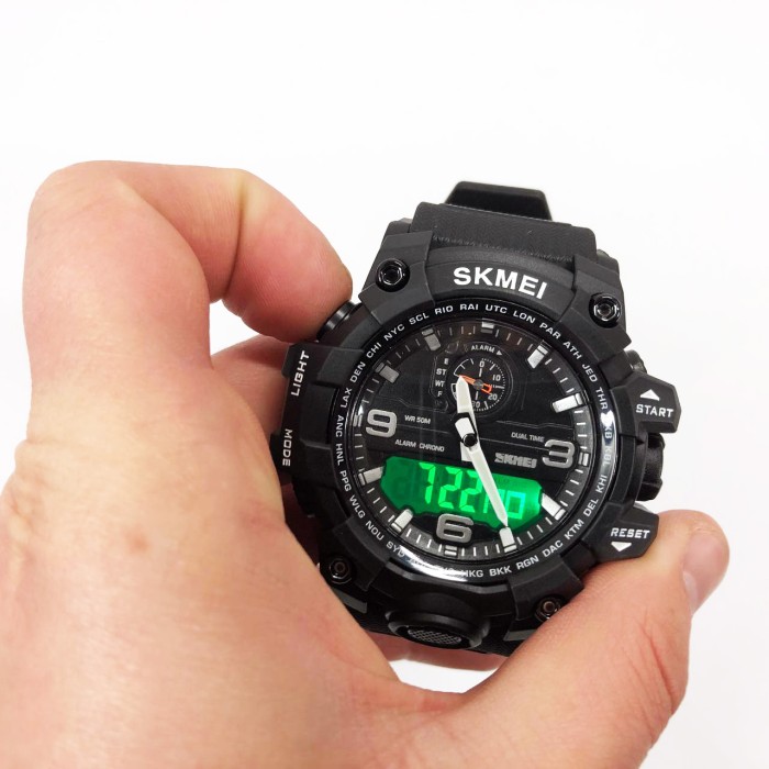 Надійні чоловічі наручні годинники SKMEI 1586BK BLACK, Армійські наручні годинники для чоловіків ZY-88