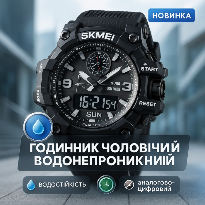 Польовий годинник для армії SKMEI, Хороший наручний годинник чоловічий Водонепроникний FZ-94