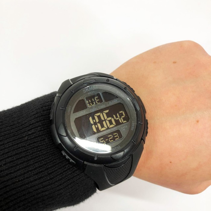 Водонепроникні годинники 50 м SKMEI 1656BK, Годинники для активних військових Армійські топ QK-77