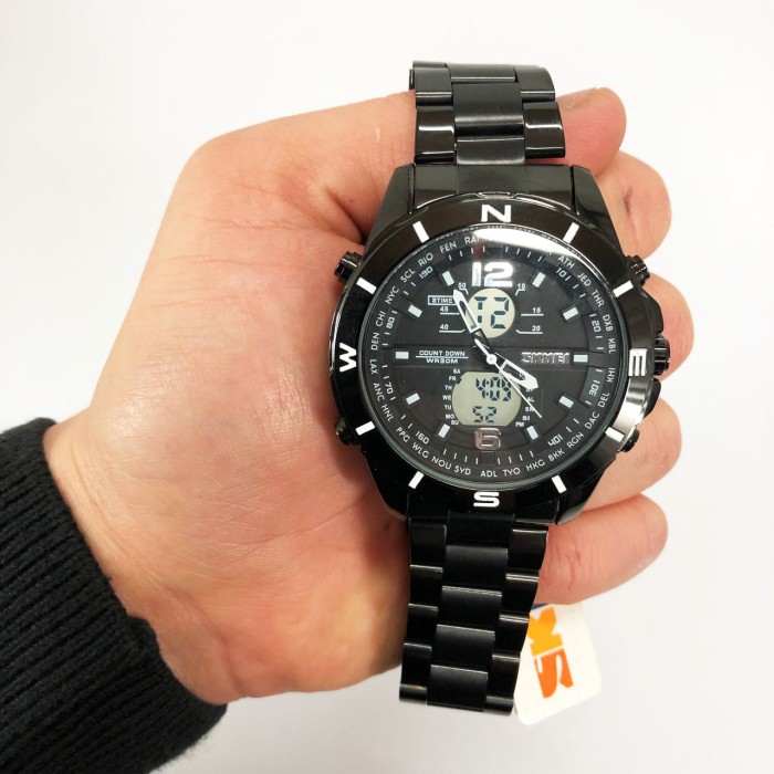 Сталеві чоловічі кварцові годинники SKMEI 1670BKWT, Брендові чоловічі годинники на браслеті VE-17